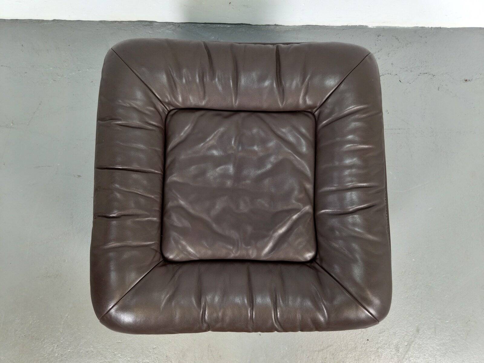 Mid-Century DS 11 Ottoman in Brown Leather from de Sede, Switzerland, 1960s