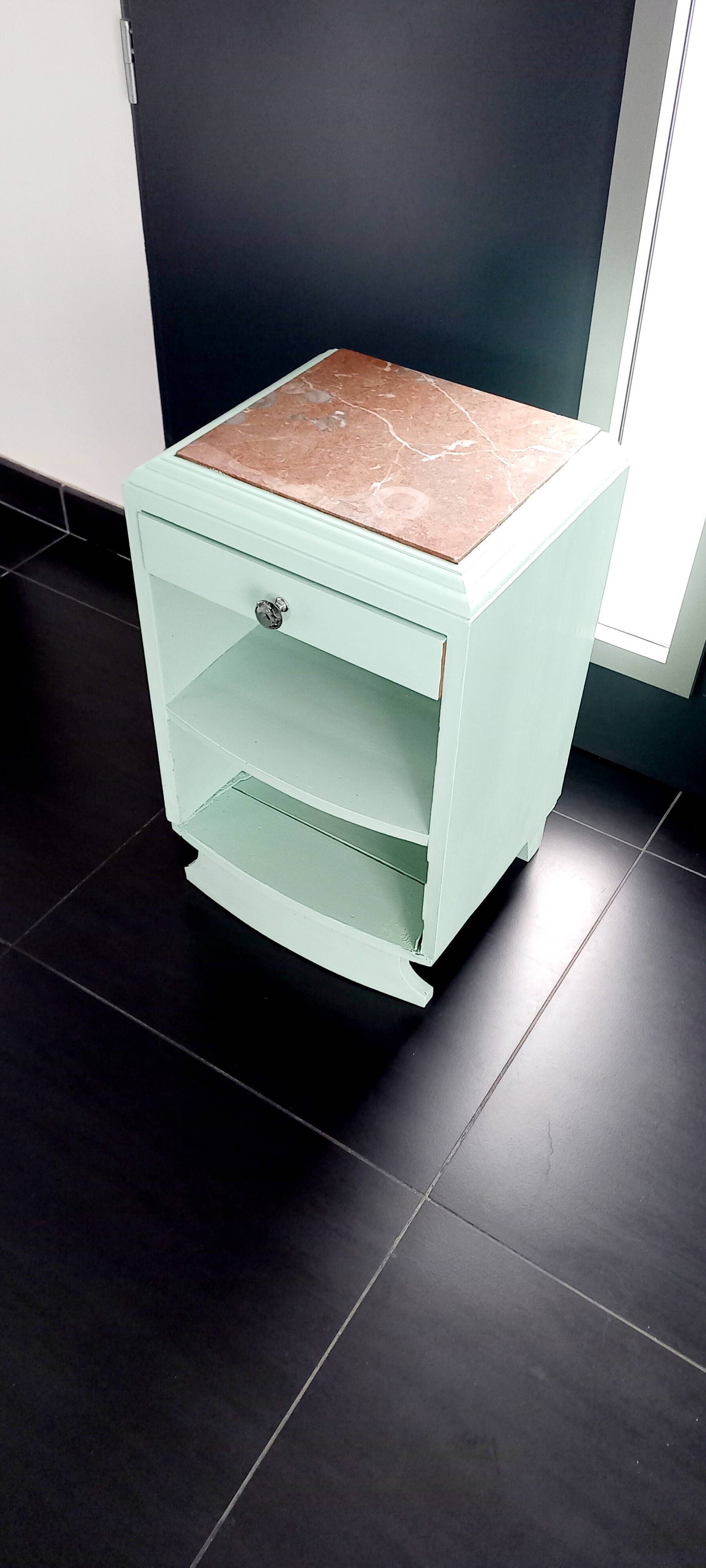 Revamped art deco bedside table
