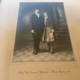 Old photograph of married couple