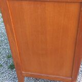Vintage oak commode with tapered legs and wings from the 1950s.