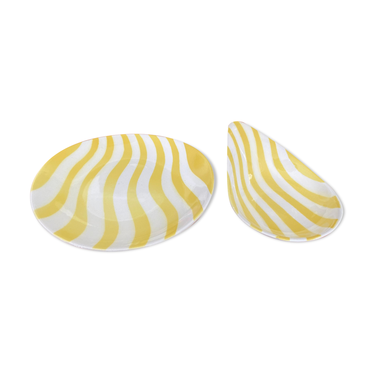 2 cups earthenware Salins vintage 50s