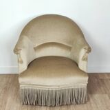 Velvet toad armchair