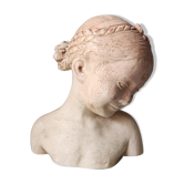 Buste jeune fille en plâtre