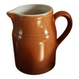 Digoin Vintage Glazed Stoneware Pitcher