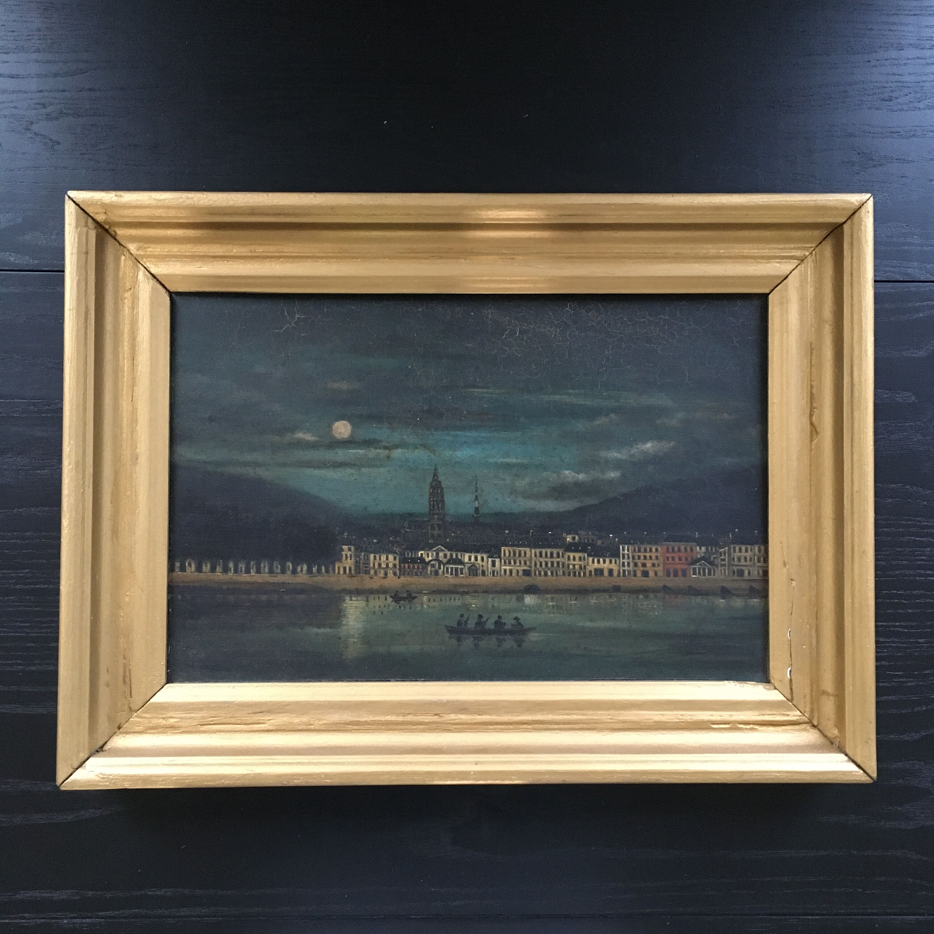 Ancient Moon painting on the lagoon