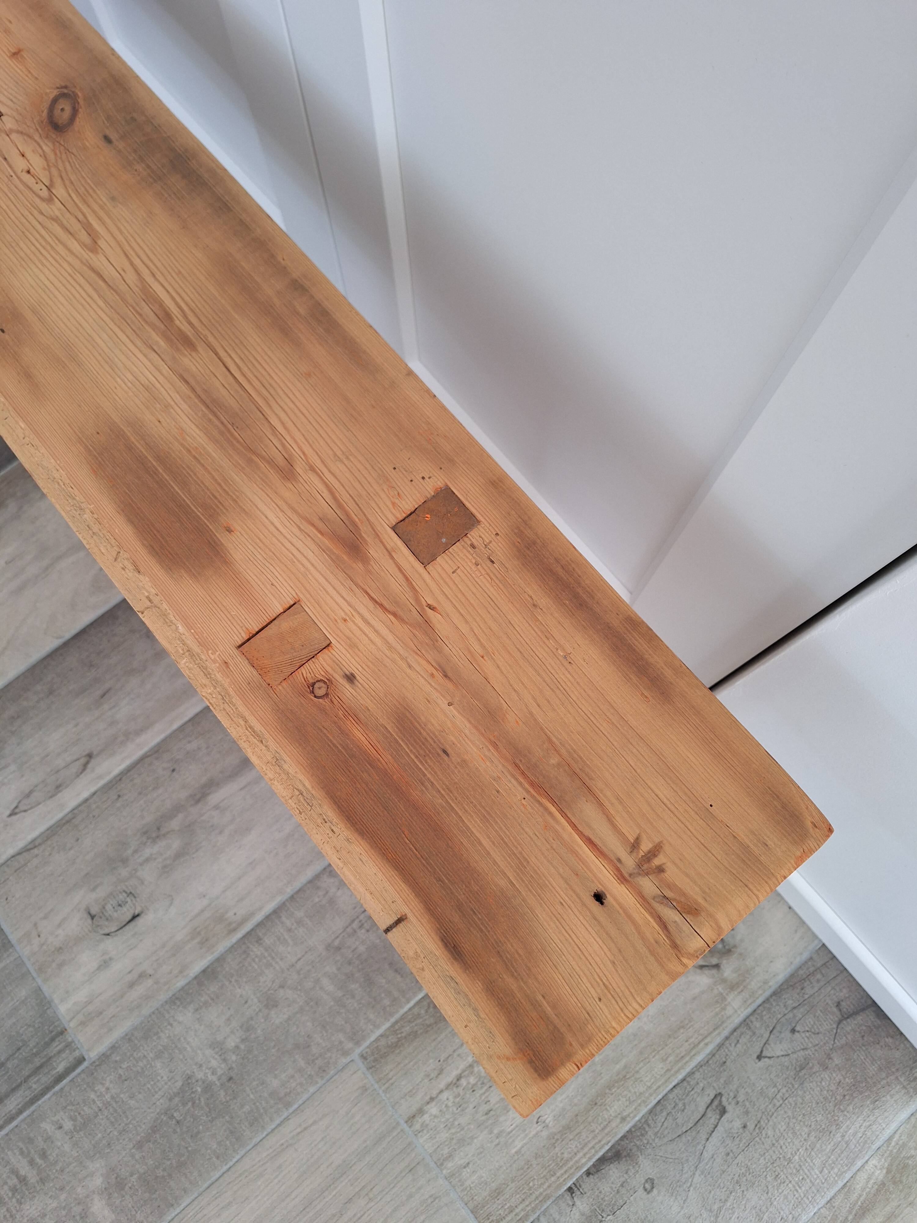 Large antique farmhouse bench in solid wood – 200 cm