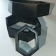 Set of 3 hexagonal nesting shelves design 80s vintage
