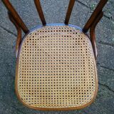 Fake pair of Kohn and Turpe tanned bistro chairs, circa 1900,