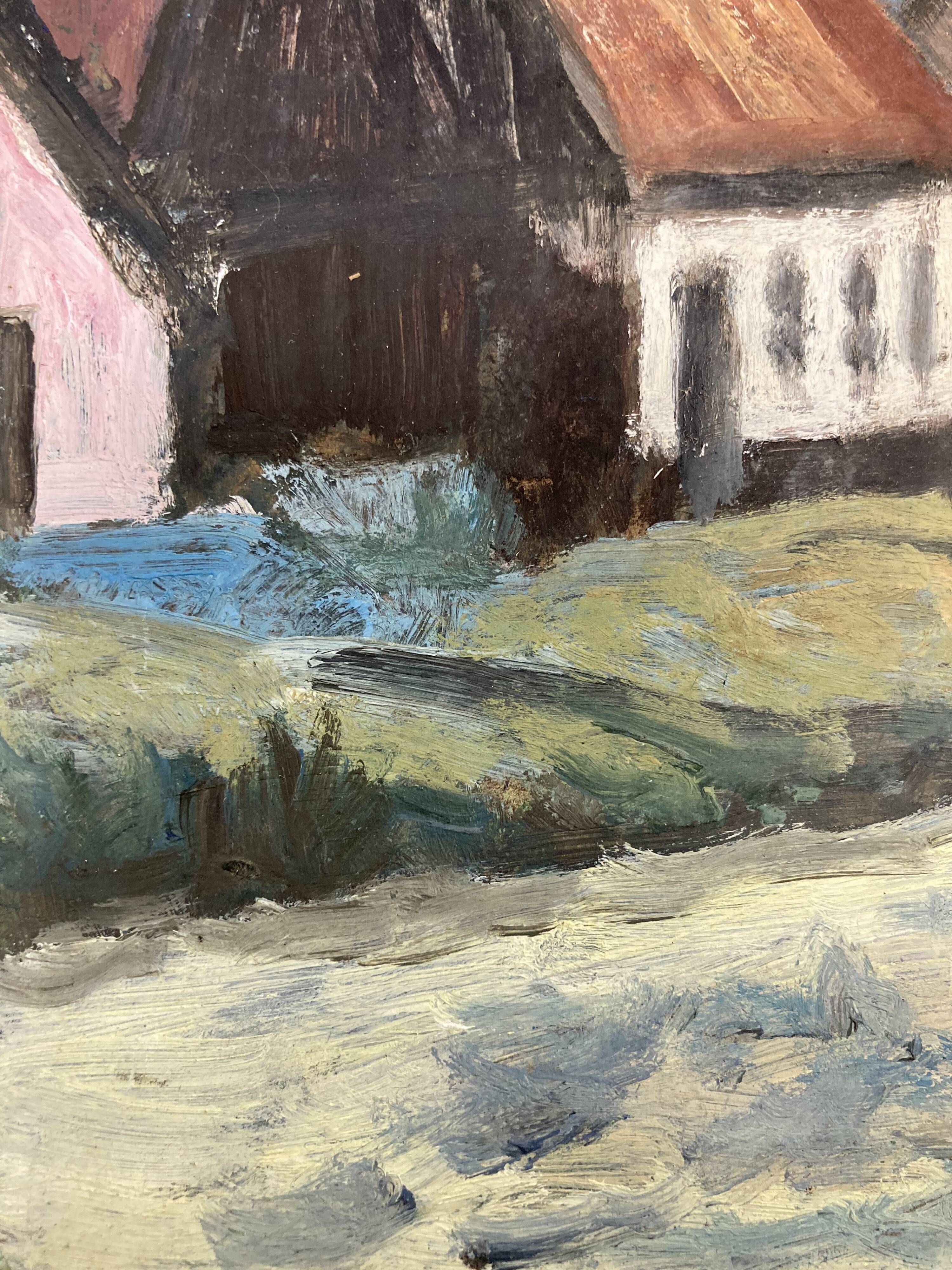 Oil on vintage panel