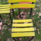 Vintage bistro metal chairs