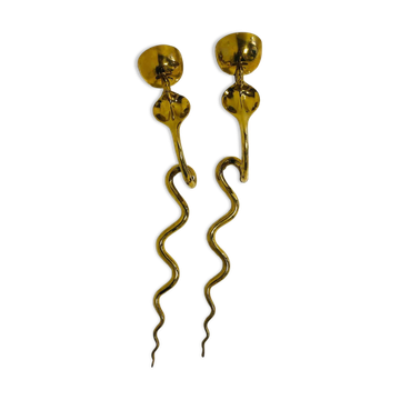 Pair of gilded bronze wall sconces