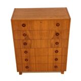 Scandinavian "tallboy" chest of drawers in teak, Sweden, 1960