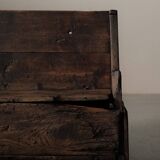 Alpine larch wood storage bench, Folk Art, Piedmont, 19th century