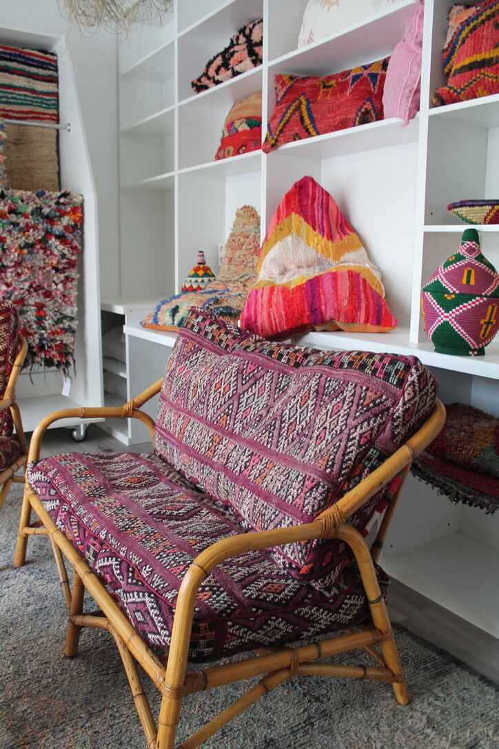 Vintage bamboo sofa 90