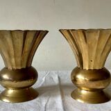 Paire de vases en bronze