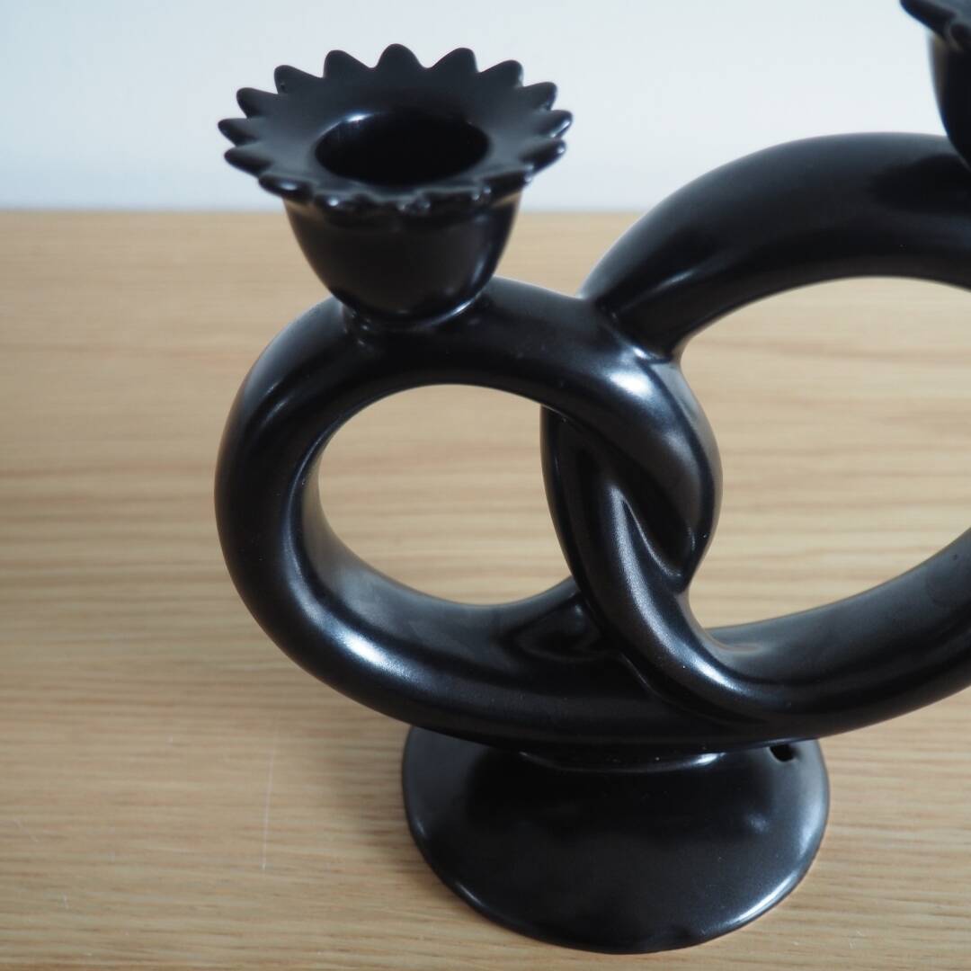 Villeroy & Boch - Rare Septfontaines Earthenware Pretzel Candle Holder - 1950s, Luxembourg
