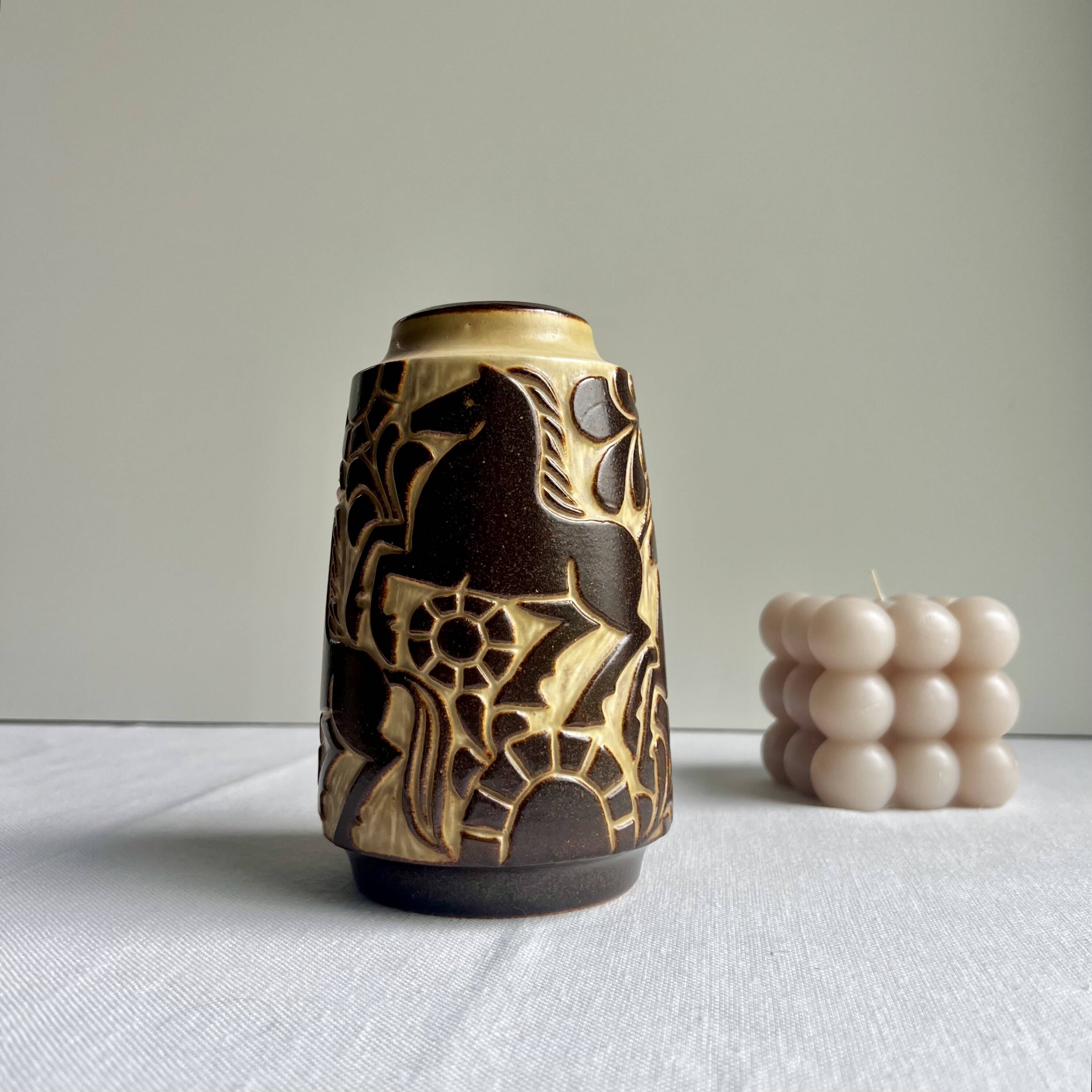 Danish Vase Brutalist Ceramic Bornholm Marianne Starck Michael Andersen