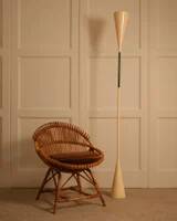 Pair of bamboo and wicker armchairs from the 1960s.