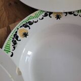 Set of 5 Maroussia Digoin Sarreguemines soup plates