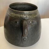 Pot cover vase face 1900 patina of origin