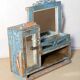 Medicine cabinet - Art Deco mirror in Burmese teak