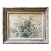 Watercolour painting "Wildflowers" from the early 20th century + frame