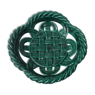 Braided ceramic fruit basket