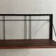 wooden and metal wall shelf, 1970s design