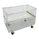 Space age plexiglas trolley met messing