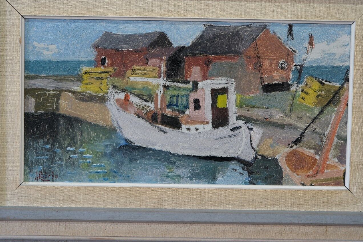 John Börén, Swedish Modern Painting, 1960s, Oil on Panel, Framed.