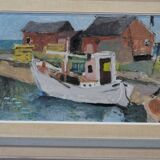 John Börén, Swedish Modern Painting, 1960s, Oil on Panel, Framed.