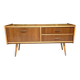 Small Scandinavian low sideboard 1960 vintage with tapered legs.