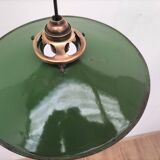 Enameled sheet metal pendant lights