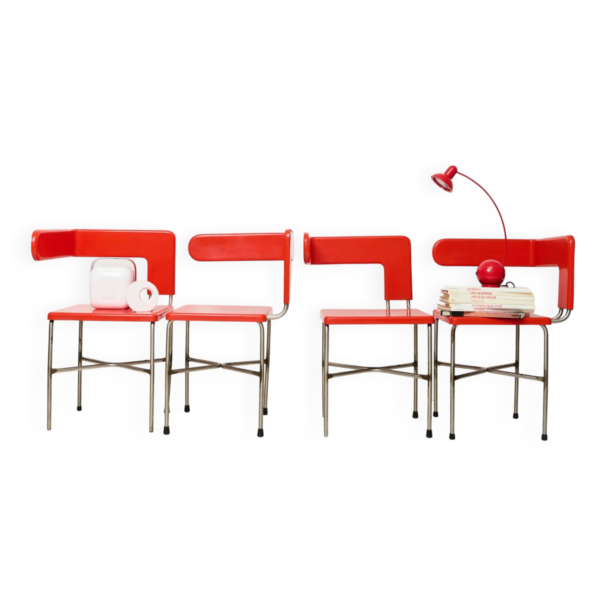 Chaises asymétriques (4), post-moderne, Italie, 1980s