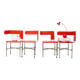 Chaises asymétriques (4), post-moderne, Italie, 1980s