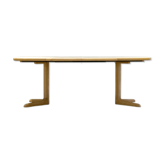 Danish Double Extending Oak Dining Table by Skovby, 1960s