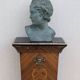 Vintage column in rosewood and bronze marquetry, mid-century