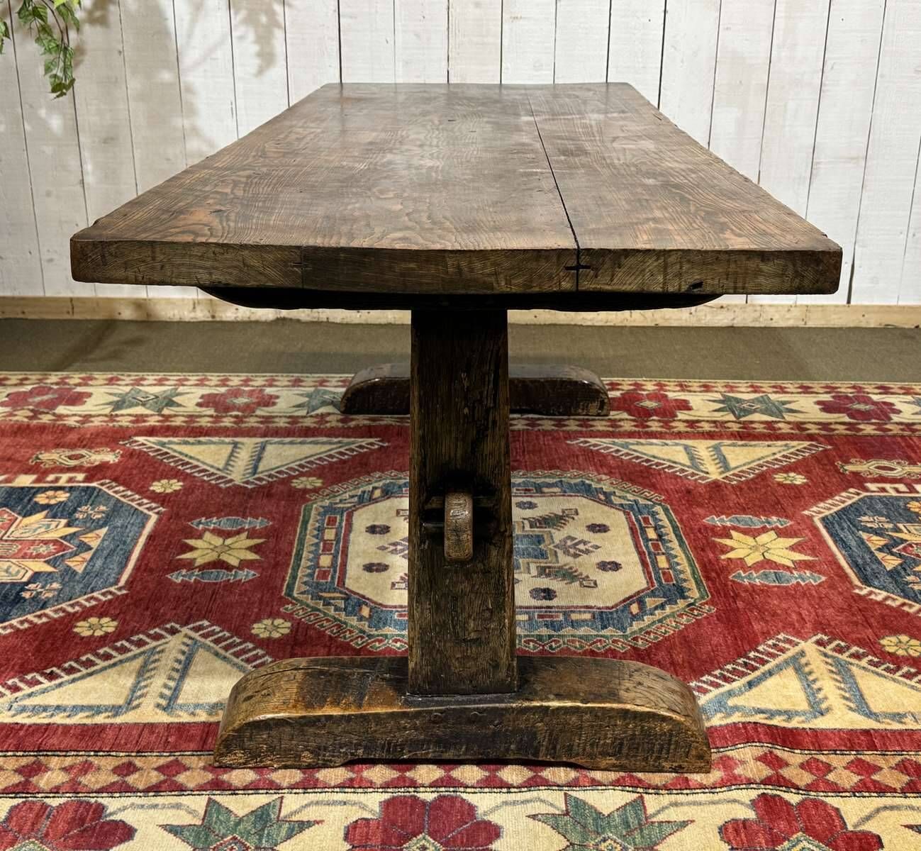 Table monastère anglaise en chêne XIXème
