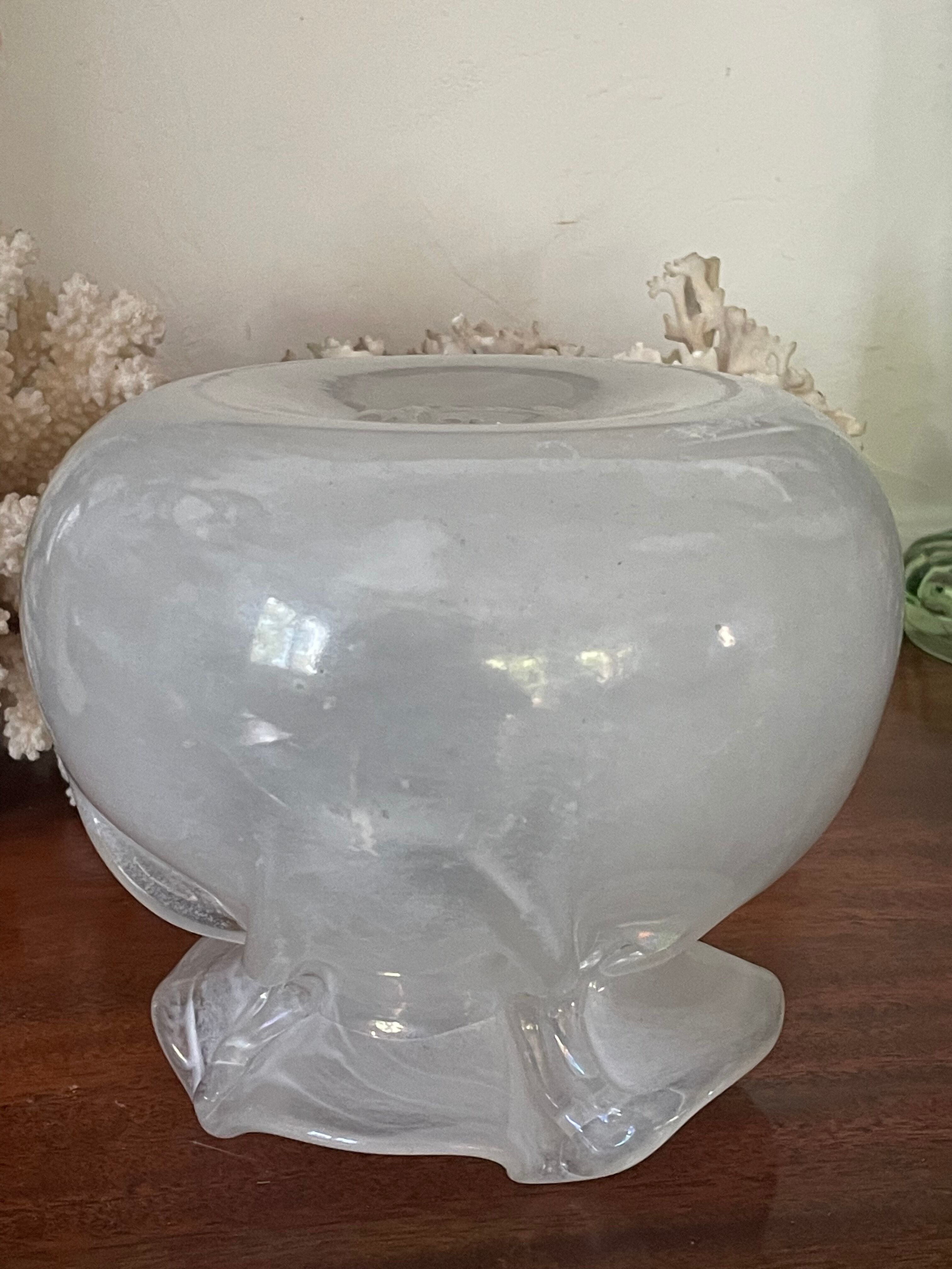 handmade blown glass ball vase Maure Vieil