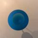 Frosted blue glass footed lantern