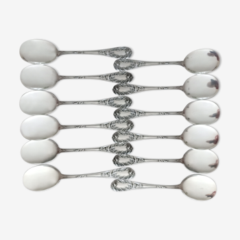 Box of 12 small silver dessert spoons