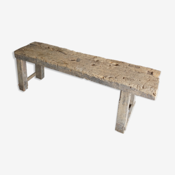 Brutalist wood console