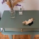 Paire de tables de chevet vert