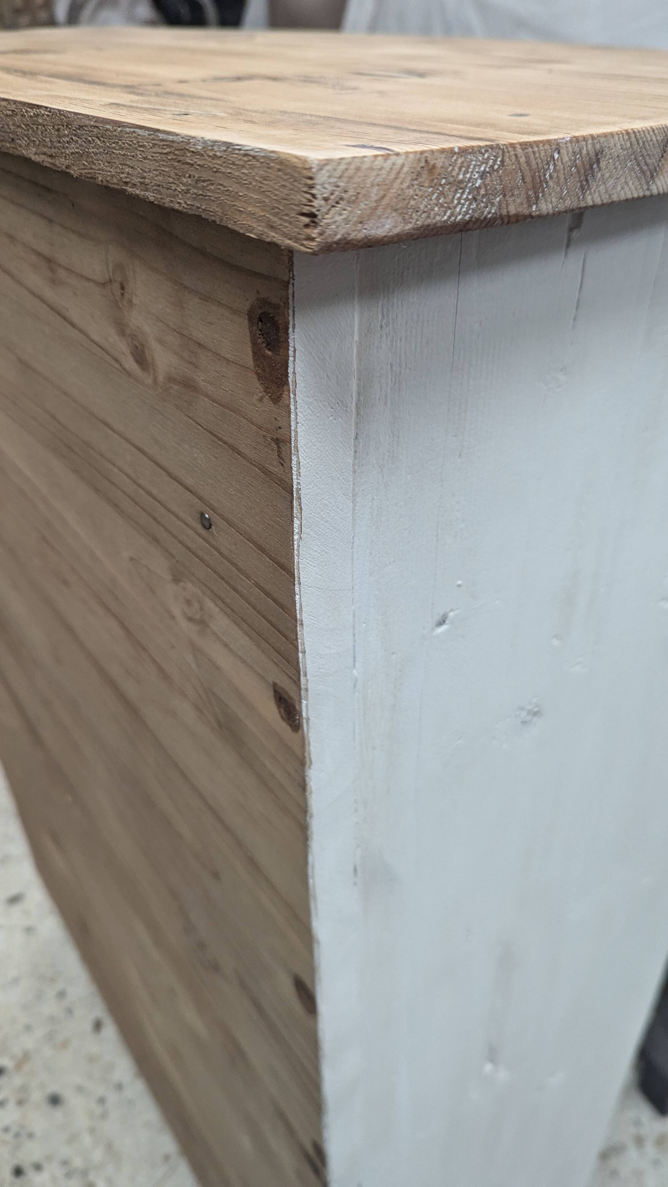 Old vintage Parisian pine patina buffet