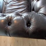Coventry 3-seater Chesterfield sofa – Black leather