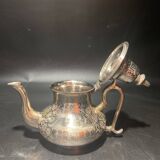 Silver metal teapot
