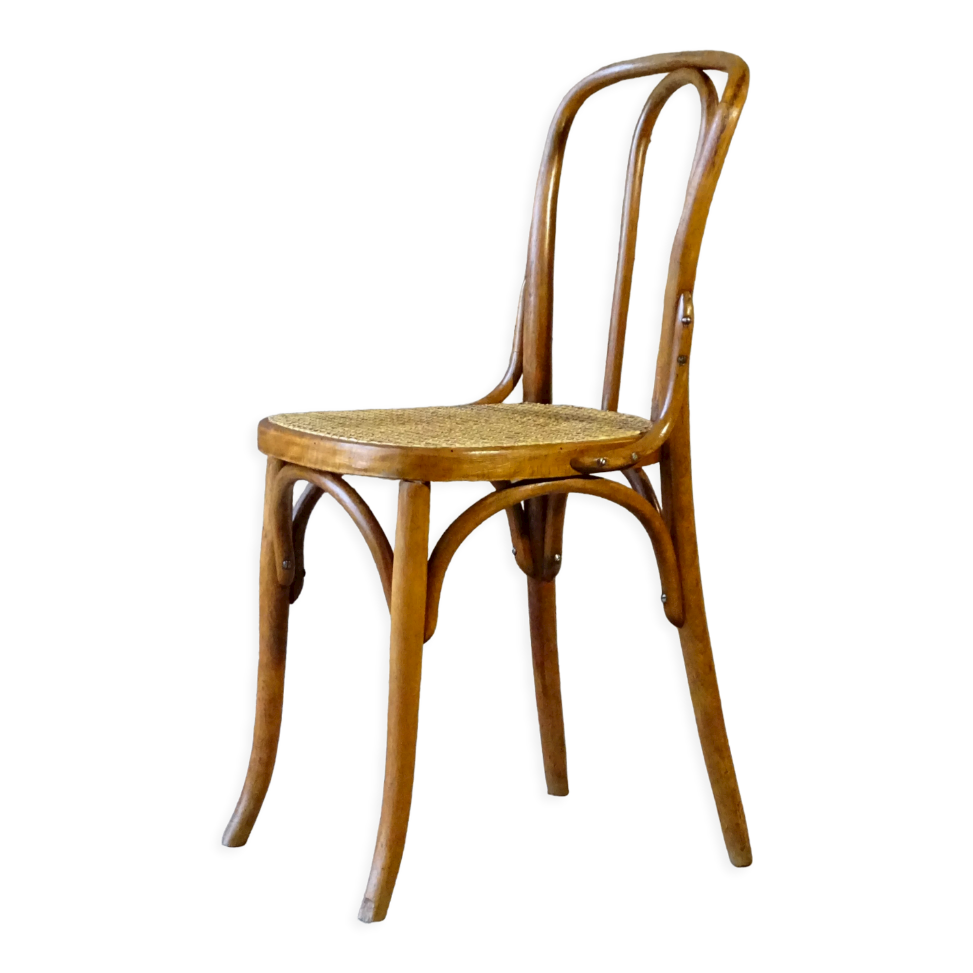Canned bistro chair Fischel N°113, circa 1925