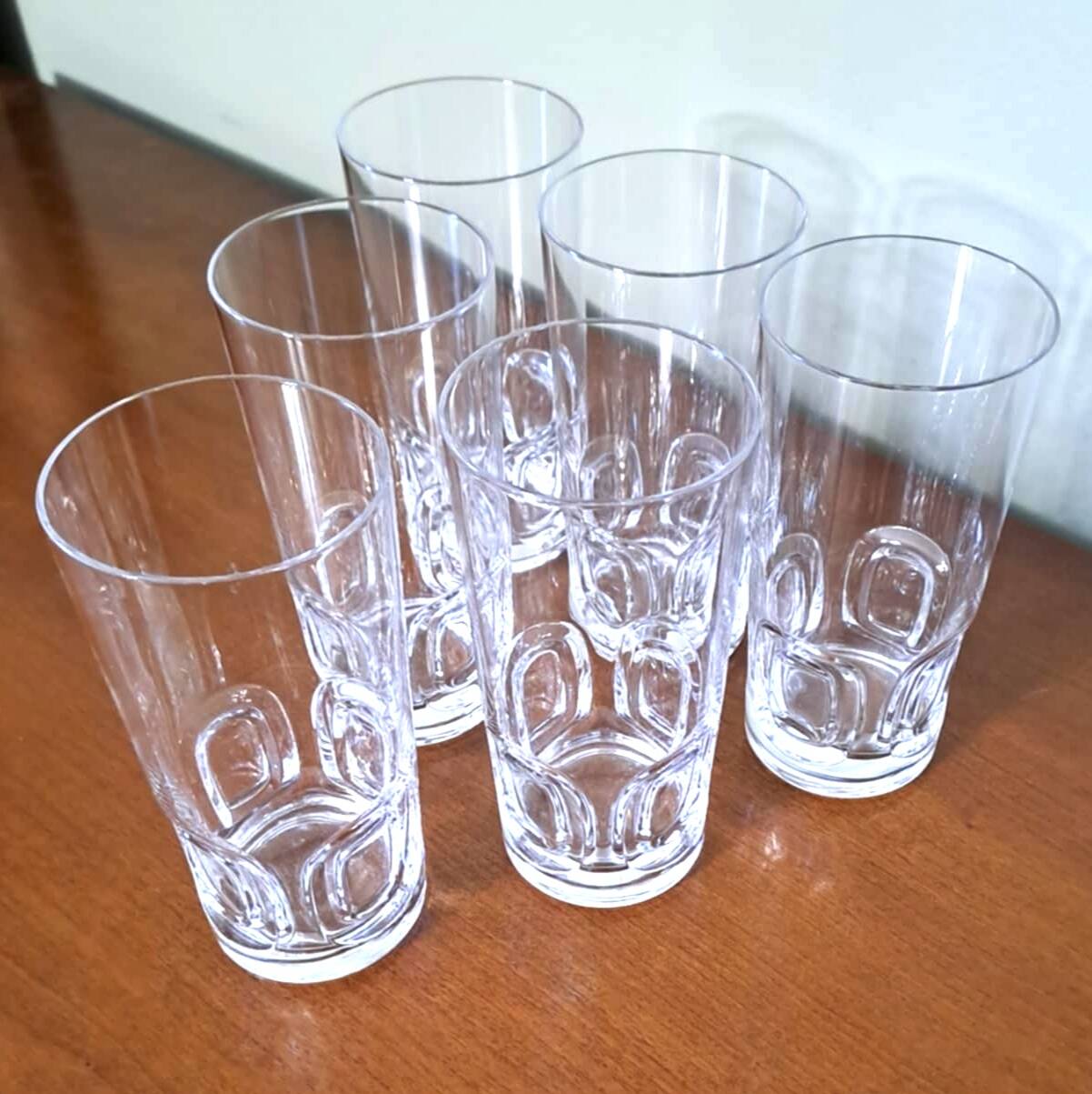 6 verres en cristal