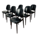 6 Pégase Baumann chairs, black, 1960s