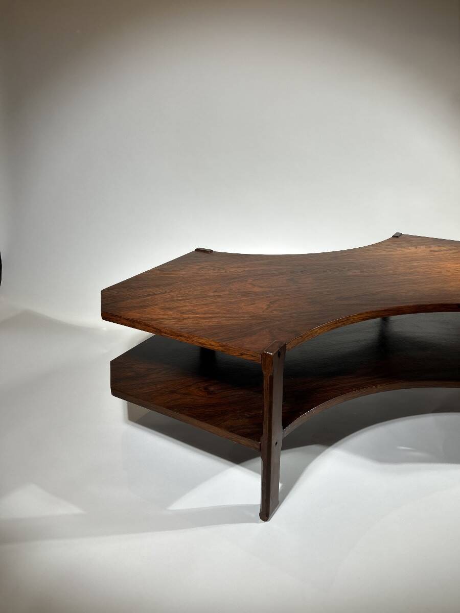 Table basse en palissandre de Sormani, Italie 1960